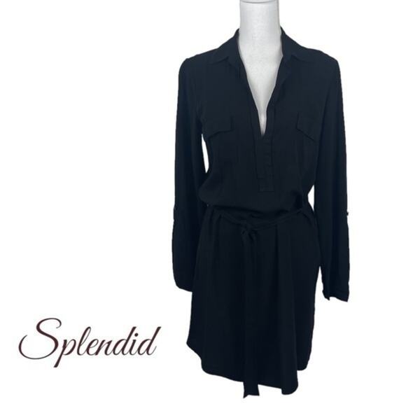 Splendid Black Office Career Minimalist Neutral Academia Dress NWOT Size S - Picture 2 of 11